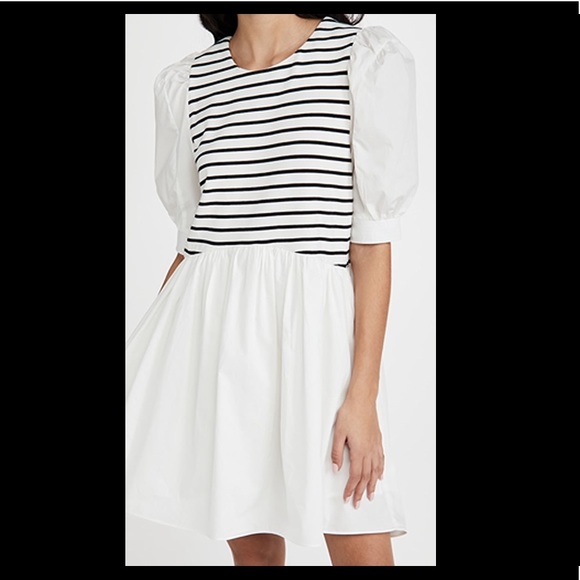 Stripped Knit Combo Dress 